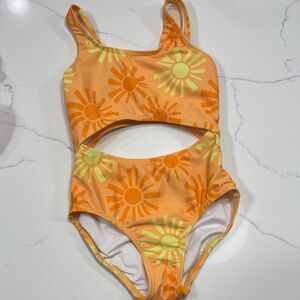 Old Navy Kids One Piece Swimwear - Orange and Yellow Sunburst